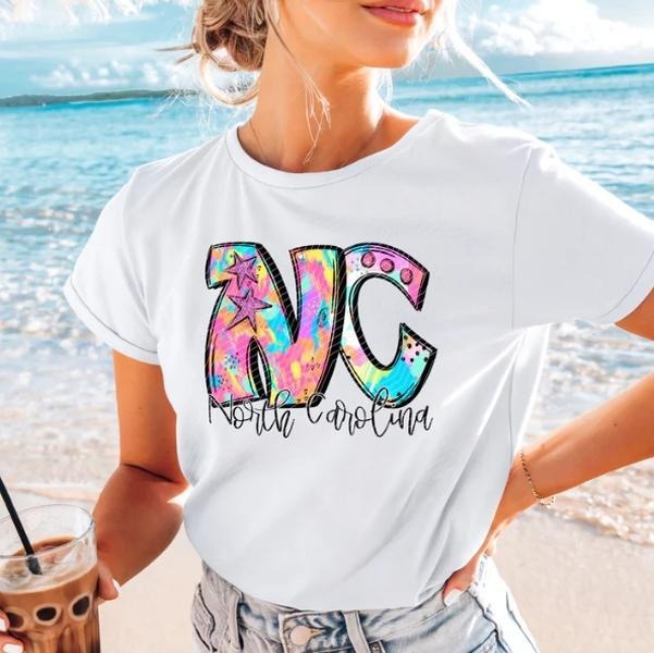 North Carolina Neon Splash DTF Transfers THIS IS NOT - Adult & Kids T-Shirts, Sweatshirts & Hoodies apparel design preview 1