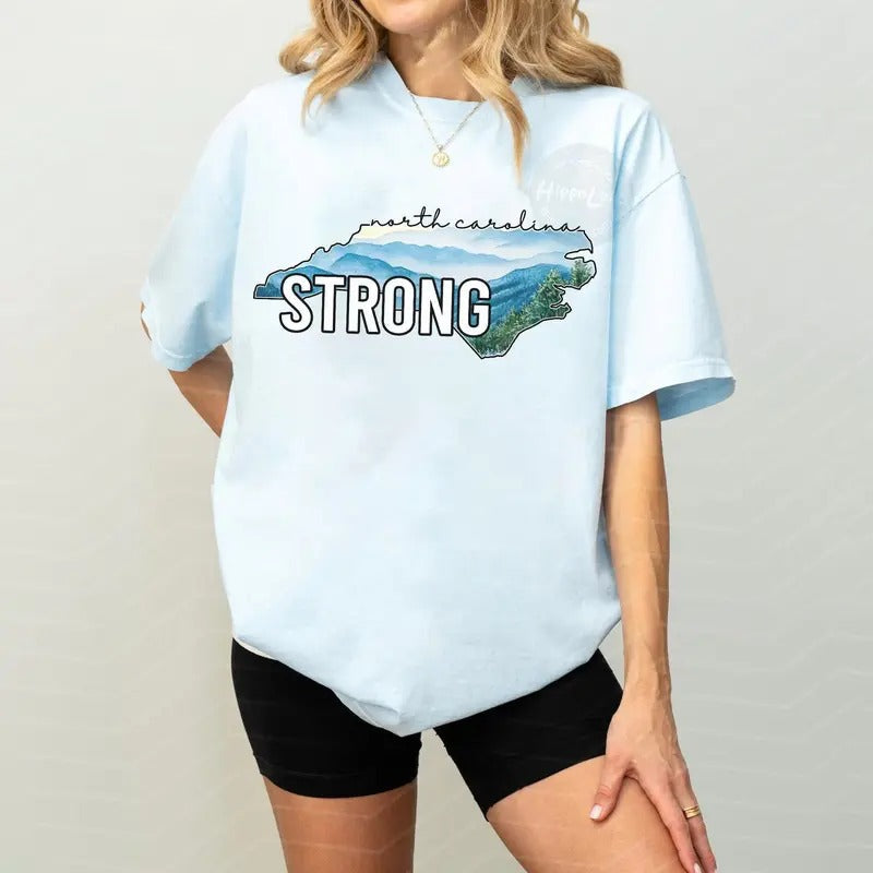 North Carolina Strong Western NC Relief Hurricane - Adult & Kids T-Shirts, Sweatshirts & Hoodies apparel design preview 1