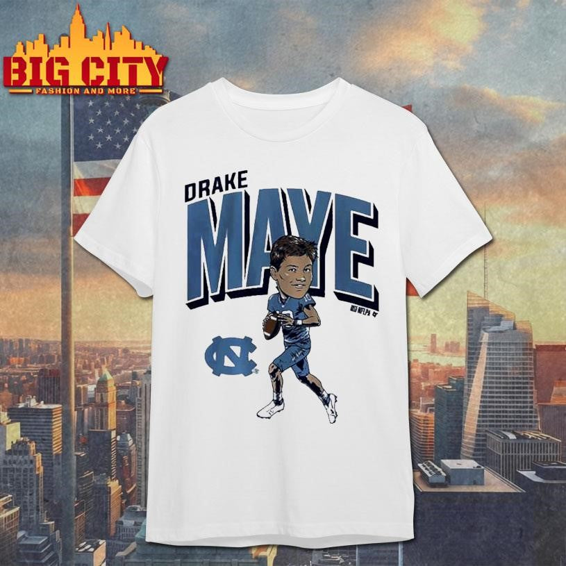 North Carolina Tar Heels Drake Maye Pro Caricature - Adult & Kids T-Shirts, Sweatshirts & Hoodies apparel design preview 1