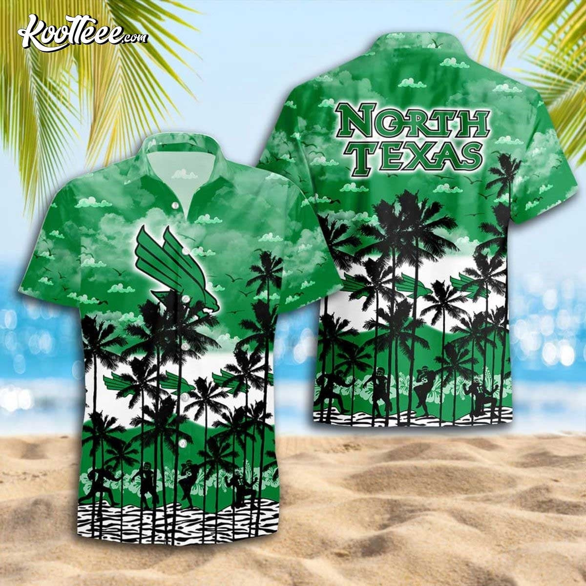 North Texas Mean Green Hawaiian - Adult & Kids T-Shirts, Sweatshirts & Hoodies apparel design preview 1