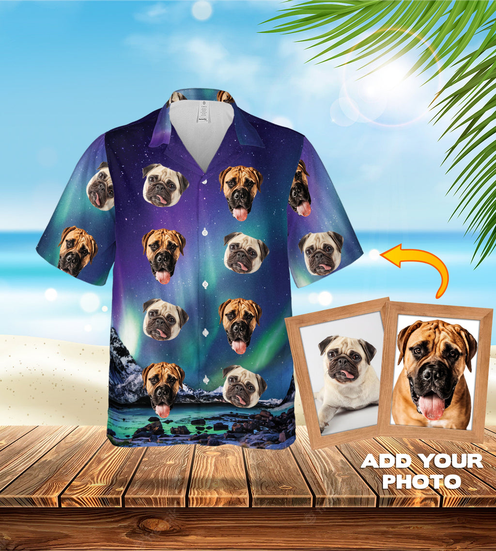 Custom Hawaiian (Northern Lights: 1-7 Pets) - Adult & Kids T-Shirts, Sweatshirts & Hoodies apparel design preview 1