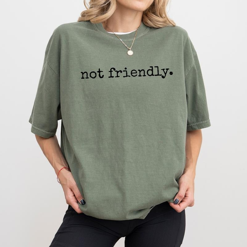 Not Friendly Comfort Colors Funny Don'T Touch - Adult & Kids T-Shirts, Sweatshirts & Hoodies apparel design preview 1