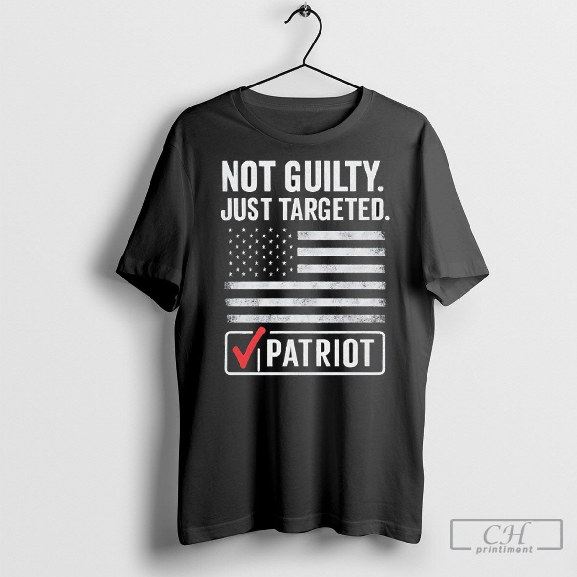 Not Guilty Just Targeted Patriot - Adult & Kids T-Shirts, Sweatshirts & Hoodies apparel design preview 1