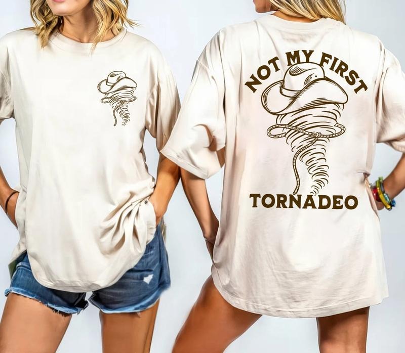 Not My First Tornado 2 Sides Twisters Glen Powell - Adult & Kids T-Shirts, Sweatshirts & Hoodies apparel design preview 1