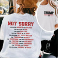 Not Sorry Donald Trump Republican Proud Be American - Adult & Kids T-Shirts, Sweatshirts & Hoodies apparel design preview 1