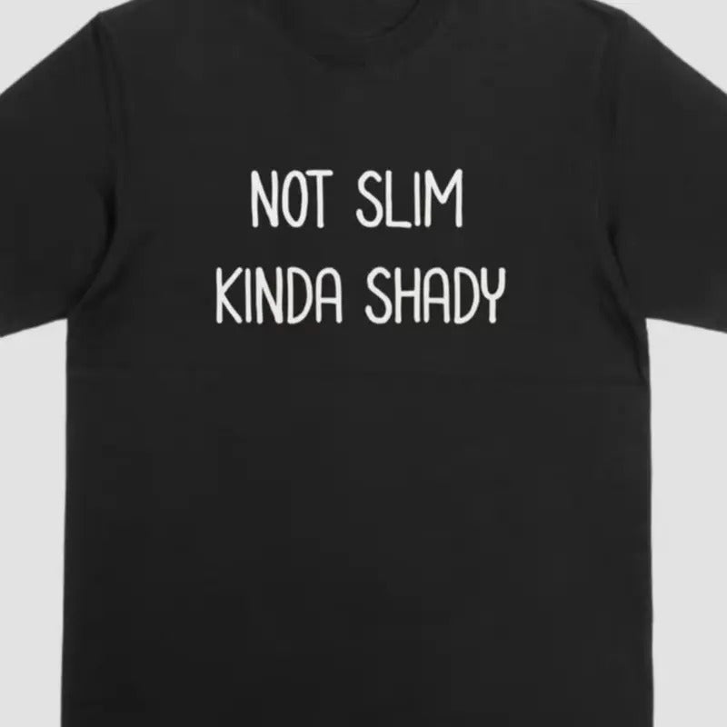 Not Slim Kinda Shady Short Sleeve Cotton Menswear - Adult & Kids T-Shirts, Sweatshirts & Hoodies apparel design preview 1
