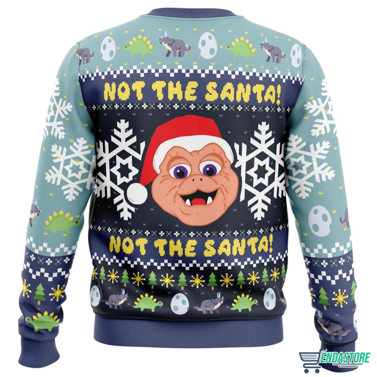 Not the Santa Dinosaurs 3D Ugly Christmas Sweater - Holiday Gift product image 2