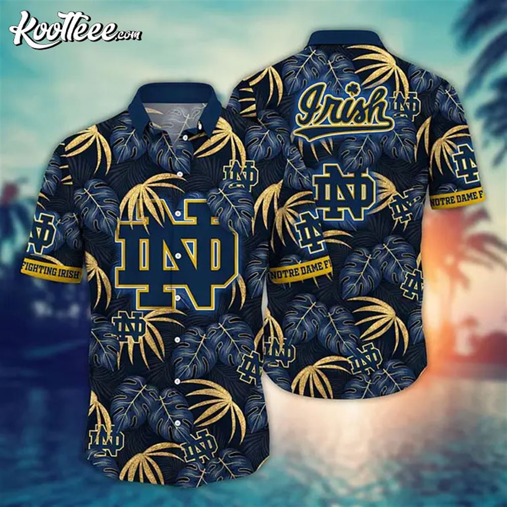 Notre Dame Fighting Irish NCAA Tropical Hawaiian - Adult & Kids T-Shirts, Sweatshirts & Hoodies apparel design preview 1