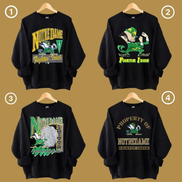Notre Dame Fighting Irish Vintage Football NCAA - Adult & Kids T-Shirts, Sweatshirts & Hoodies apparel design preview 1