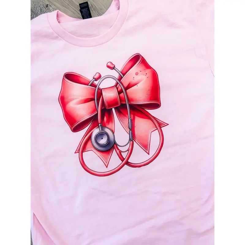 Nurse Bow Top - Adult & Kids T-Shirts, Sweatshirts & Hoodies apparel design preview 1