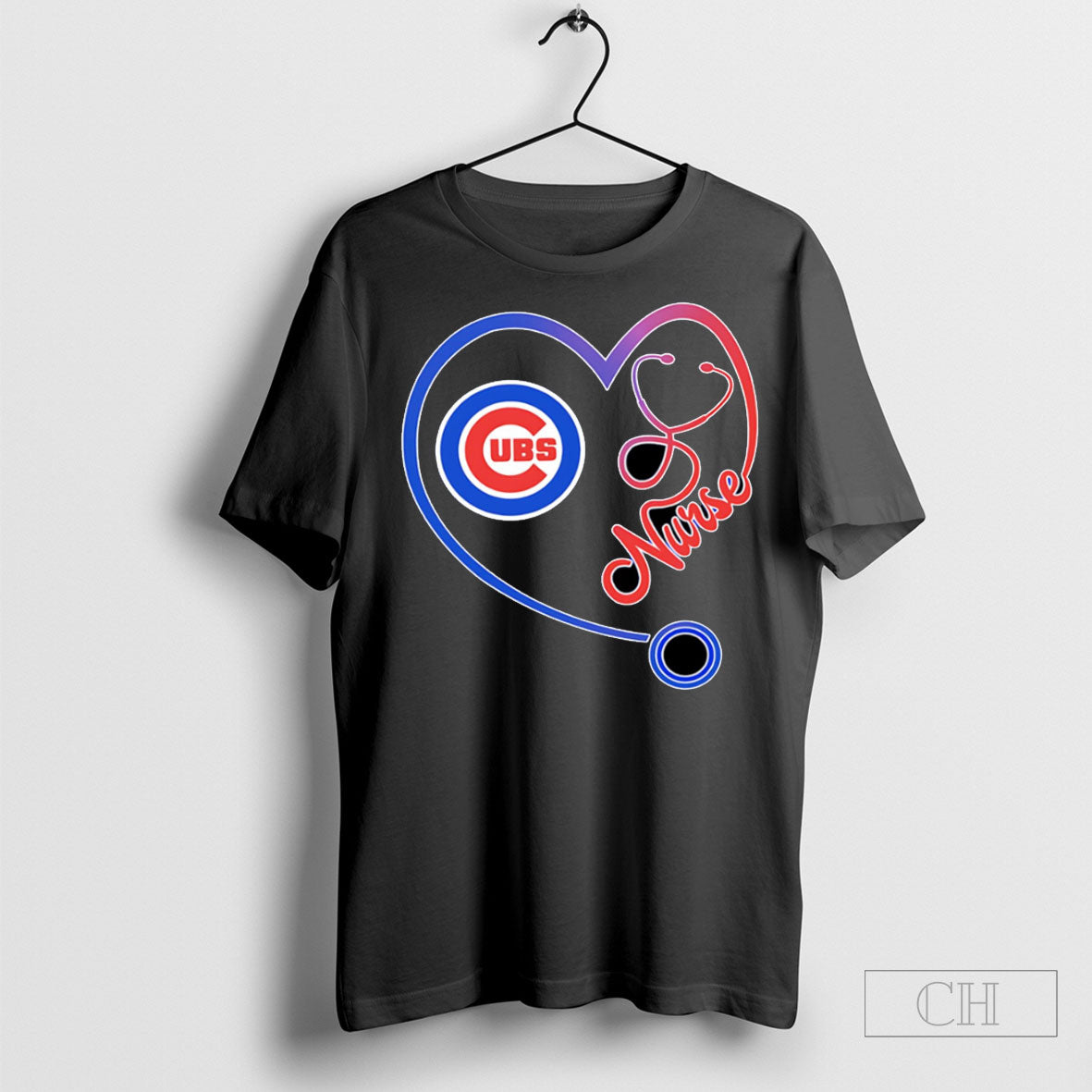 Nurse Chicago Cubs Stethoscope - Adult & Kids T-Shirts, Sweatshirts & Hoodies apparel design preview 1