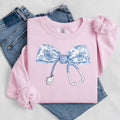 Nurse Coquette Toile Bow RN Stethoscope Nursing - Adult & Kids T-Shirts, Sweatshirts & Hoodies apparel design preview 1