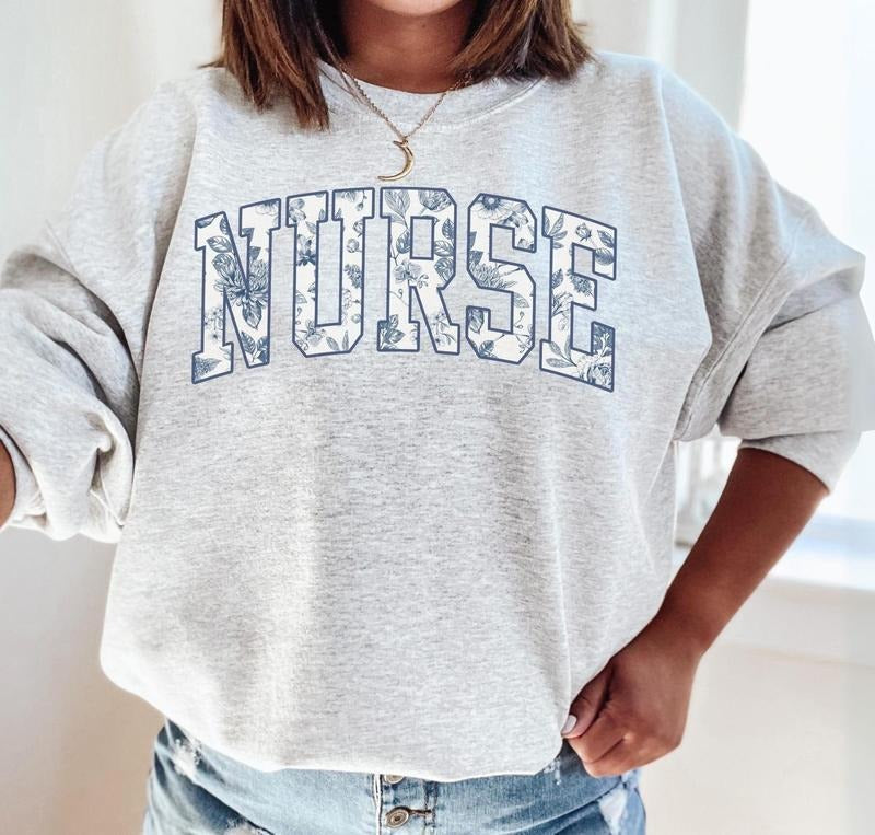 Nurse Floral Nursing Graduation Healthcare - Adult & Kids T-Shirts, Sweatshirts & Hoodies apparel design preview 1