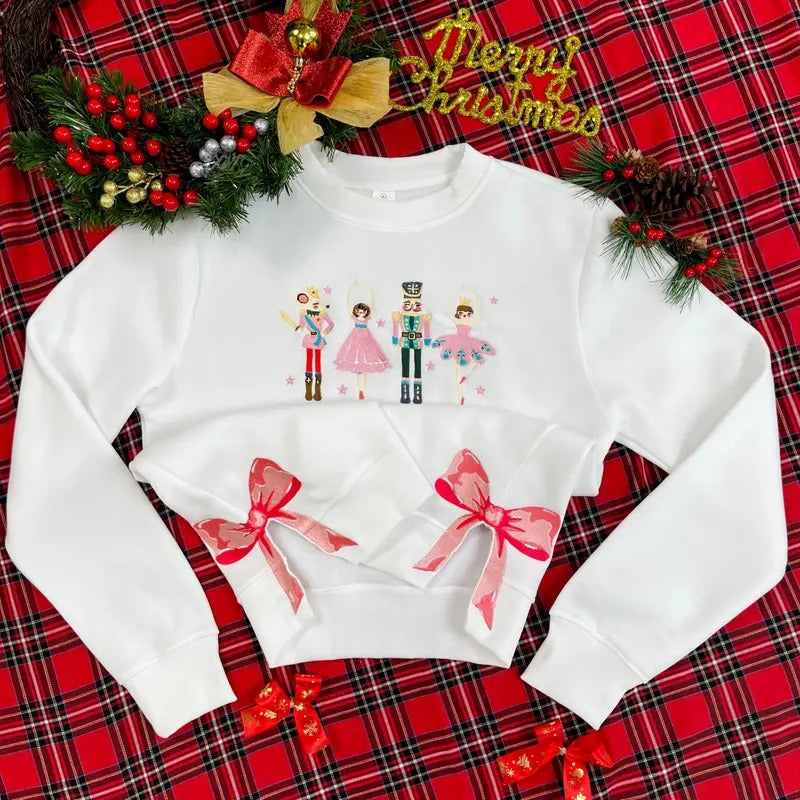 Nutcracker Ballet Side Bow Embroidery Merry - Adult & Kids T-Shirts, Sweatshirts & Hoodies apparel design preview 1