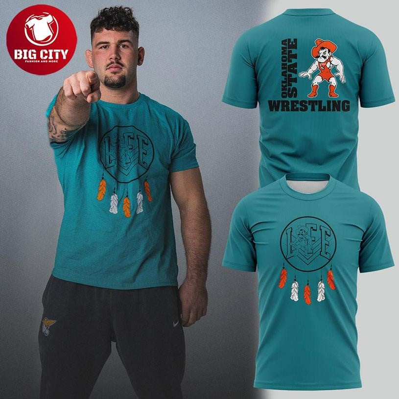 OSU Cowboy Wrestling NCAA Division I 2026 Champs Two - Adult & Kids T-Shirts, Sweatshirts & Hoodies apparel design preview 1