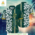 Oakland Athletics MLB Hawaiian Green White Floral - Adult & Kids T-Shirts, Sweatshirts & Hoodies apparel design preview 1