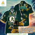 Oakland Athletics MLB Hawaiian Customizable Baseball - Adult & Kids T-Shirts, Sweatshirts & Hoodies apparel design preview 1
