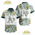 Oakland Athletics Hawaiian Tropical Flower Design for - Adult & Kids T-Shirts, Sweatshirts & Hoodies apparel design preview 1