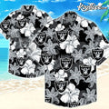 Oakland Raiders Leaf And Flower Pattern Hawaiian - Adult & Kids T-Shirts, Sweatshirts & Hoodies apparel design preview 1