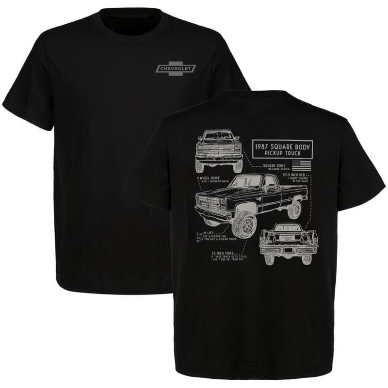 Obs Chevy Truck 1987 Vintage Square Body Car - Adult & Kids T-Shirts, Sweatshirts & Hoodies apparel design preview 1