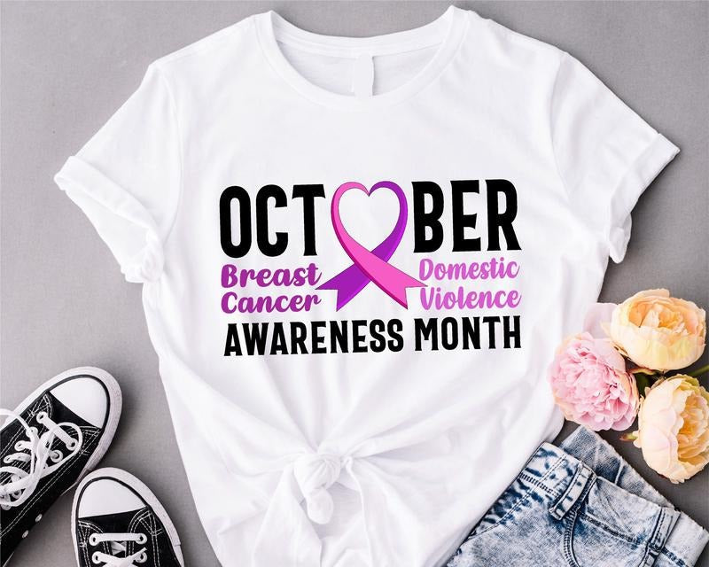 October Awareness Month Breast Cancer Domestic - Adult & Kids T-Shirts, Sweatshirts & Hoodies apparel design preview 1