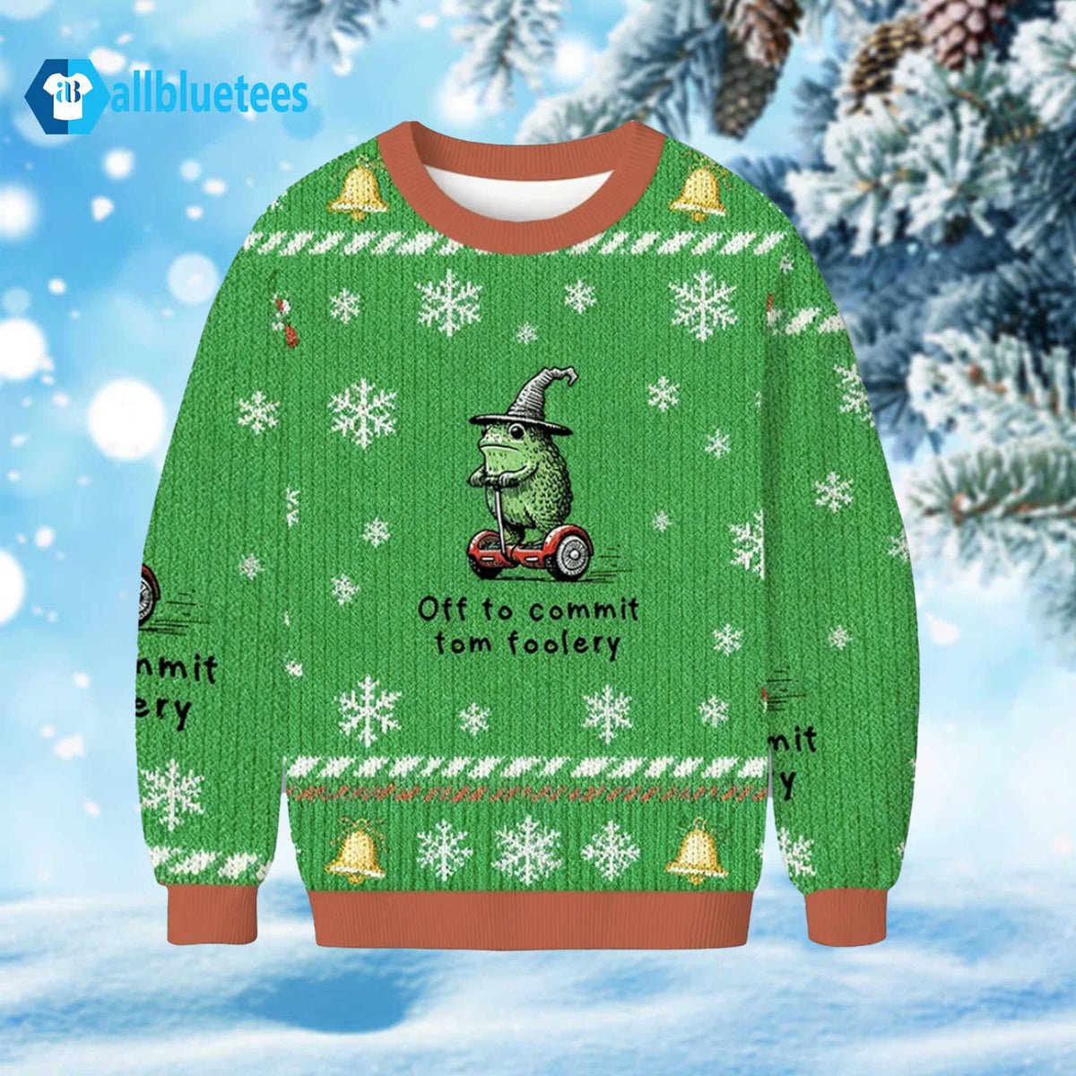 Off To Commit Tomfoolery Ugly Christmas Sweater - Holiday Gift product image