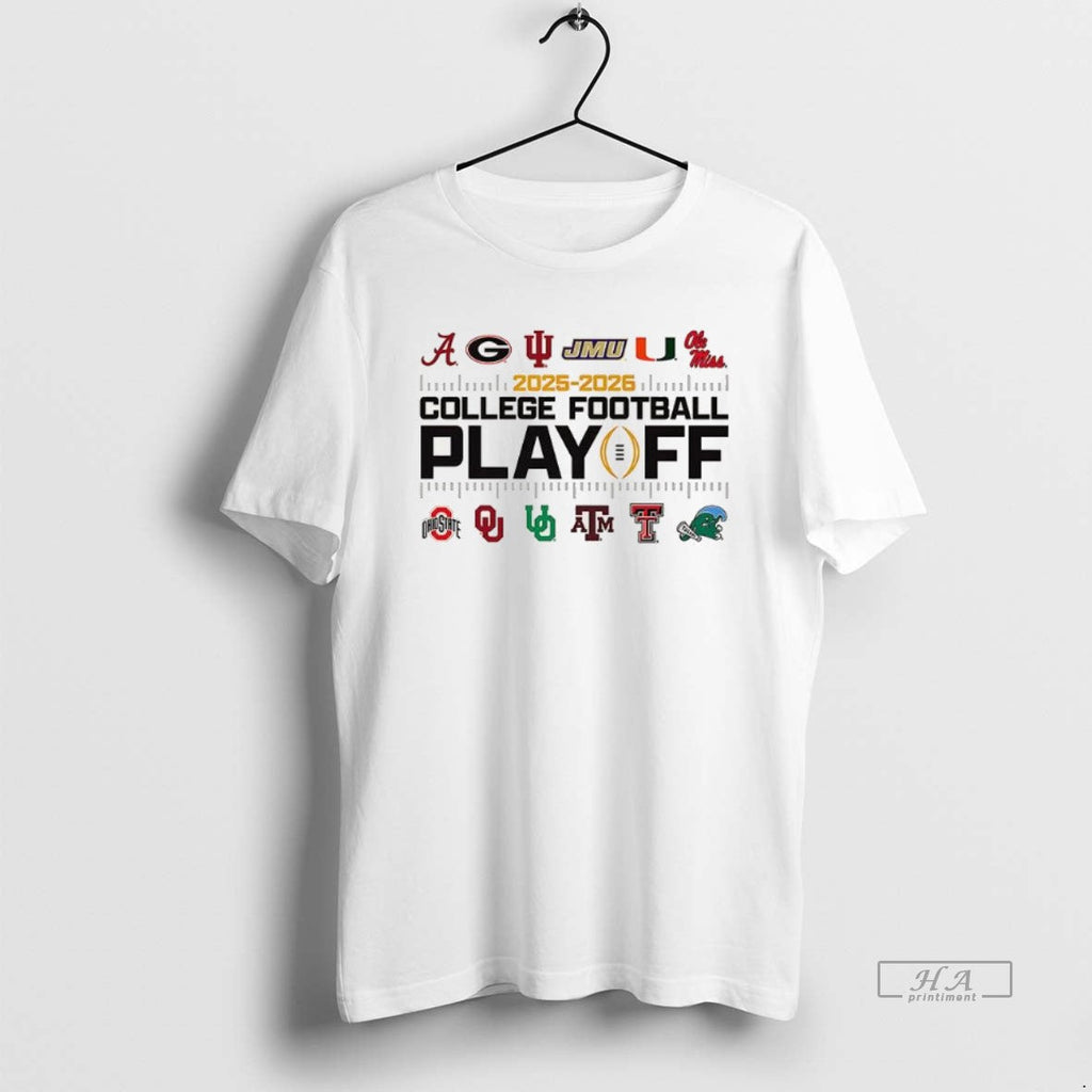 Official 2025 2026 College Football Playoff 12 Team - Adult & Kids T-Shirts, Sweatshirts & Hoodies apparel design preview 1