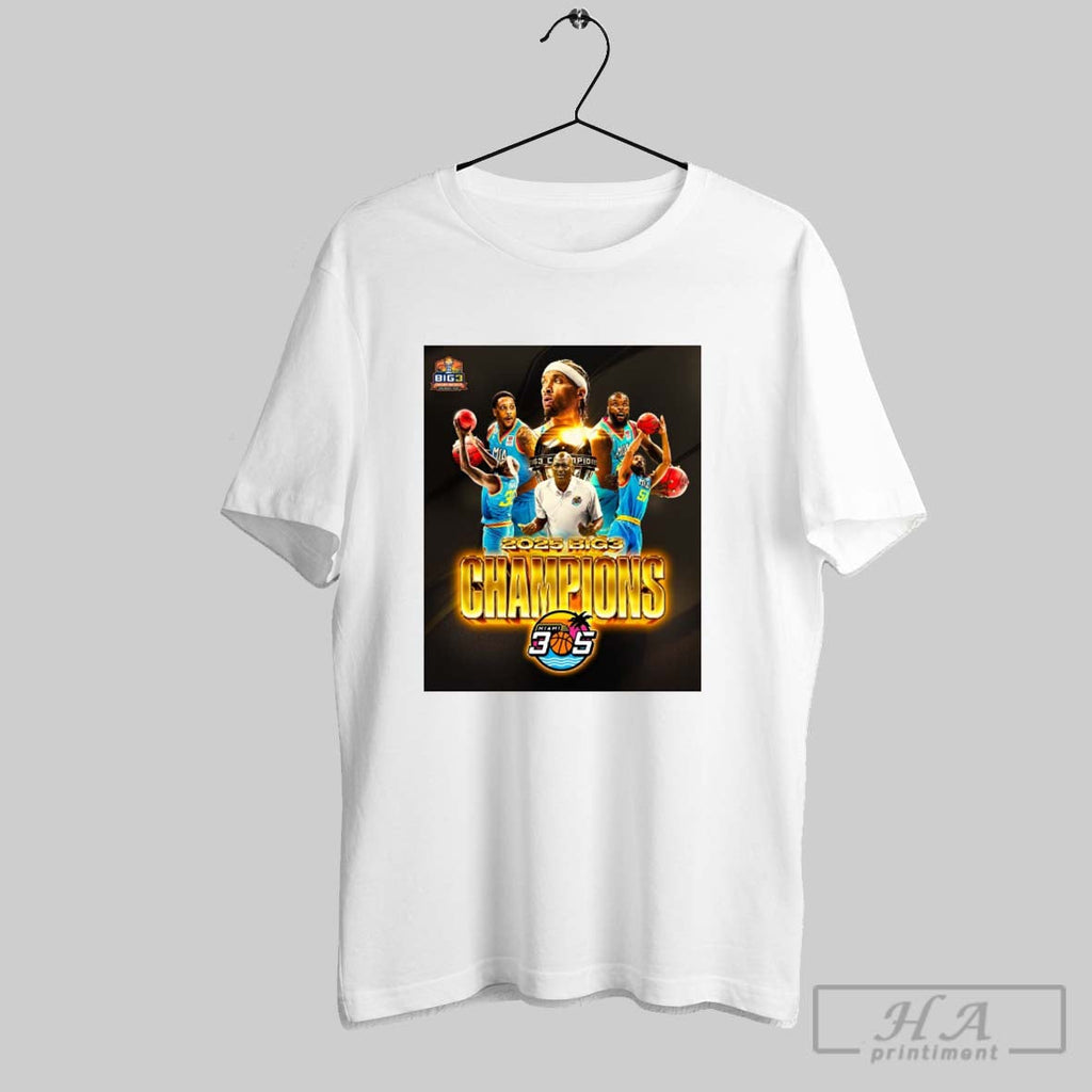 Official 2025 Big3 Champions Miami 305 Beasley - Adult & Kids T-Shirts, Sweatshirts & Hoodies apparel design preview 1