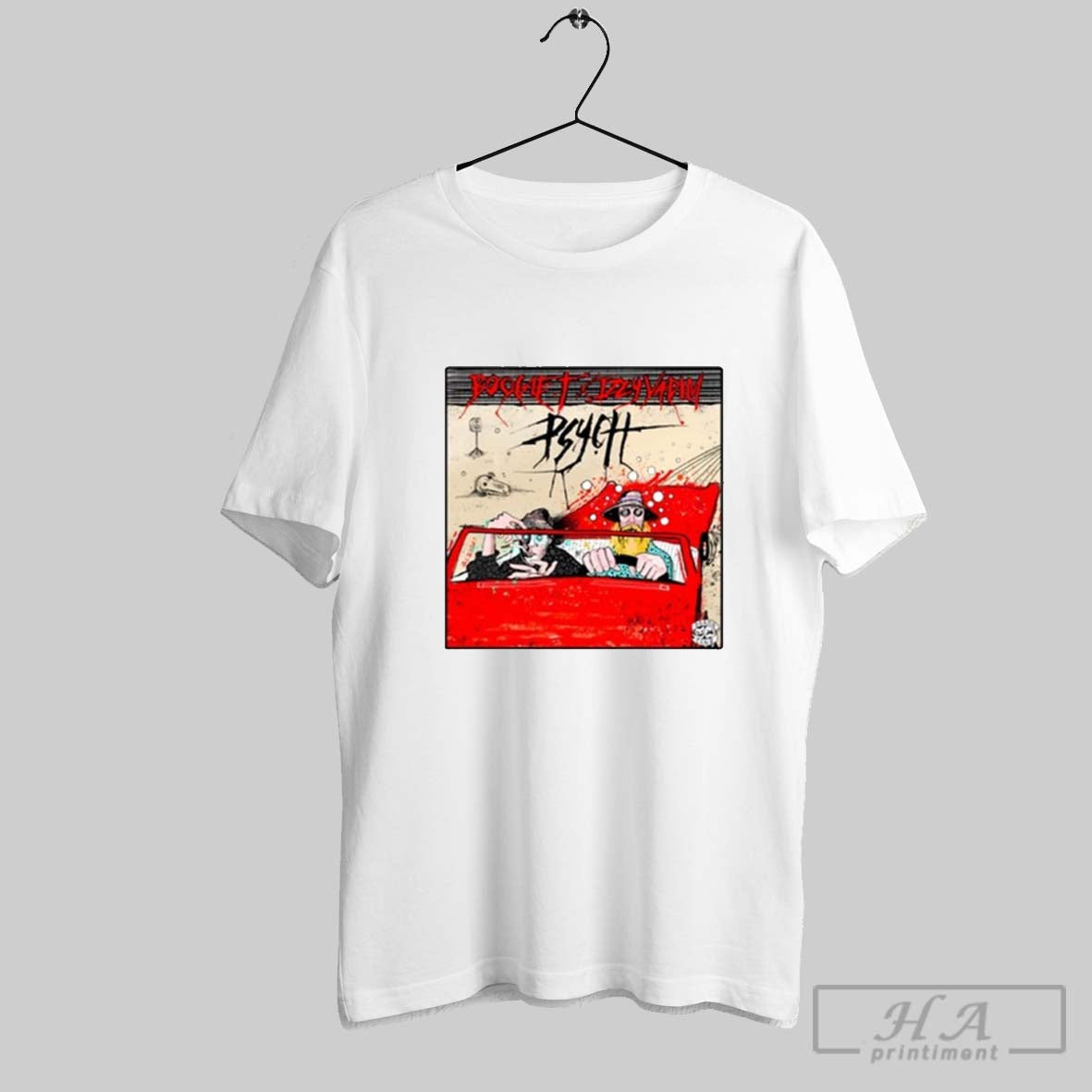 Official 2025 Boogie T X Izzy Vadim Psych Car Red - Adult & Kids T-Shirts, Sweatshirts & Hoodies apparel design preview 1
