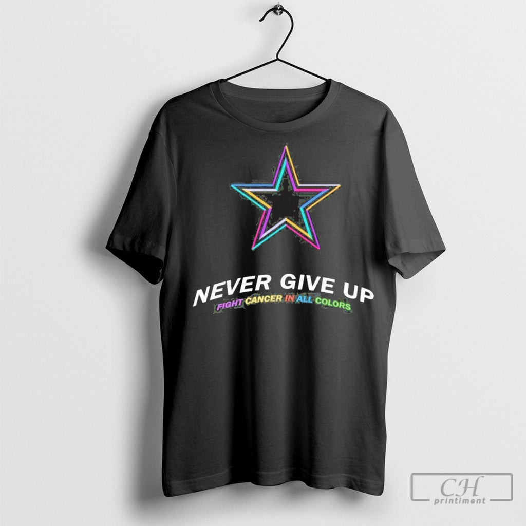 Official 2025 Dallas Cowboys Never Give Up Fight - Adult & Kids T-Shirts, Sweatshirts & Hoodies apparel design preview 1
