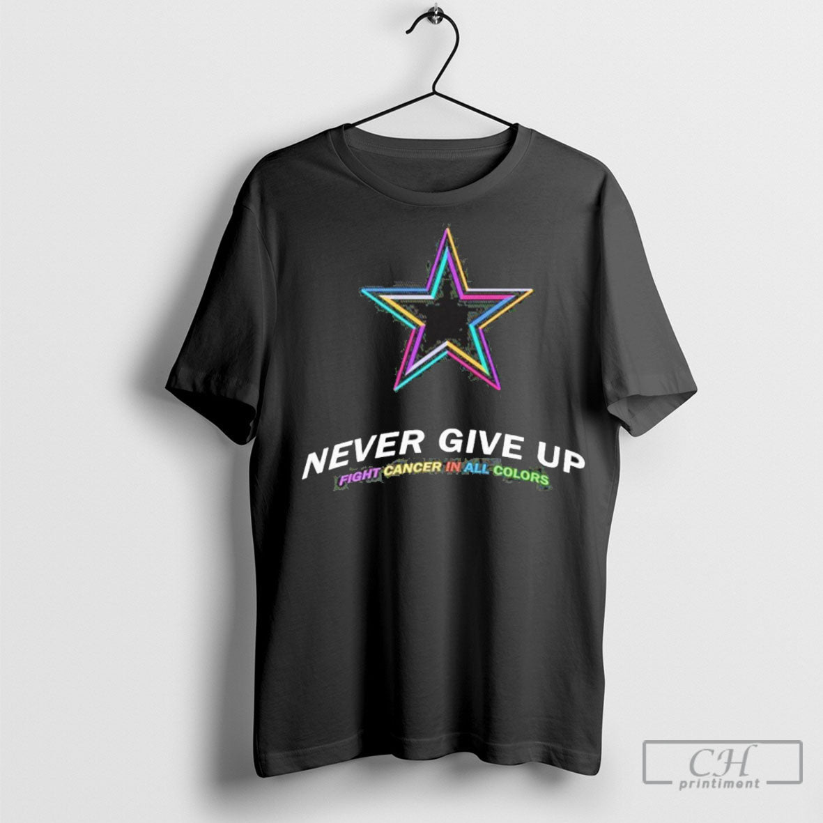 Official 2025 Dallas Cowboys Never Give Up Fight - Adult & Kids T-Shirts, Sweatshirts & Hoodies apparel design preview 1