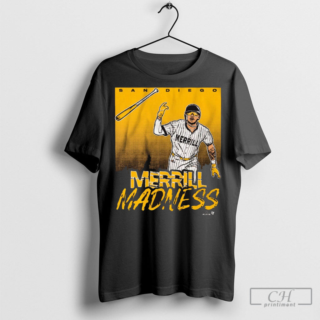 Official 2025 Jackson Merrill Madness Bat Flip San - Adult & Kids T-Shirts, Sweatshirts & Hoodies apparel design preview 1