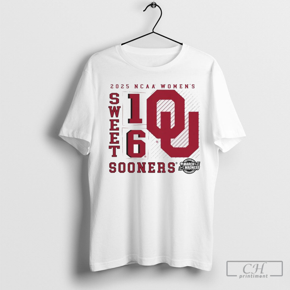 Official 2025 Ncaa Womens Oklahoma Sooners Sweet 16 - Adult & Kids T-Shirts, Sweatshirts & Hoodies apparel design preview 1