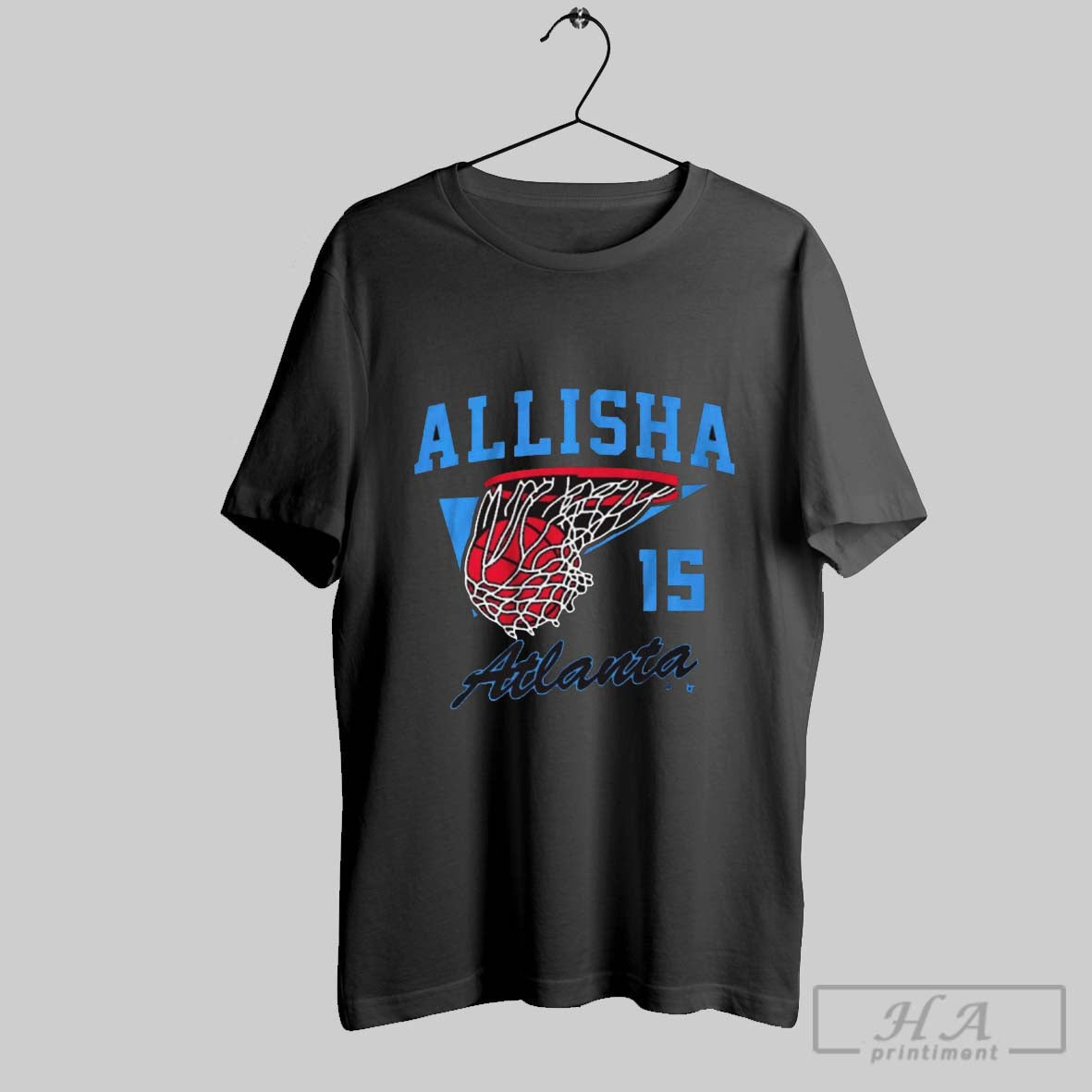 Official Allisha Gray Retro Swish 15 Atlanta Dream - Adult & Kids T-Shirts, Sweatshirts & Hoodies apparel design preview 1