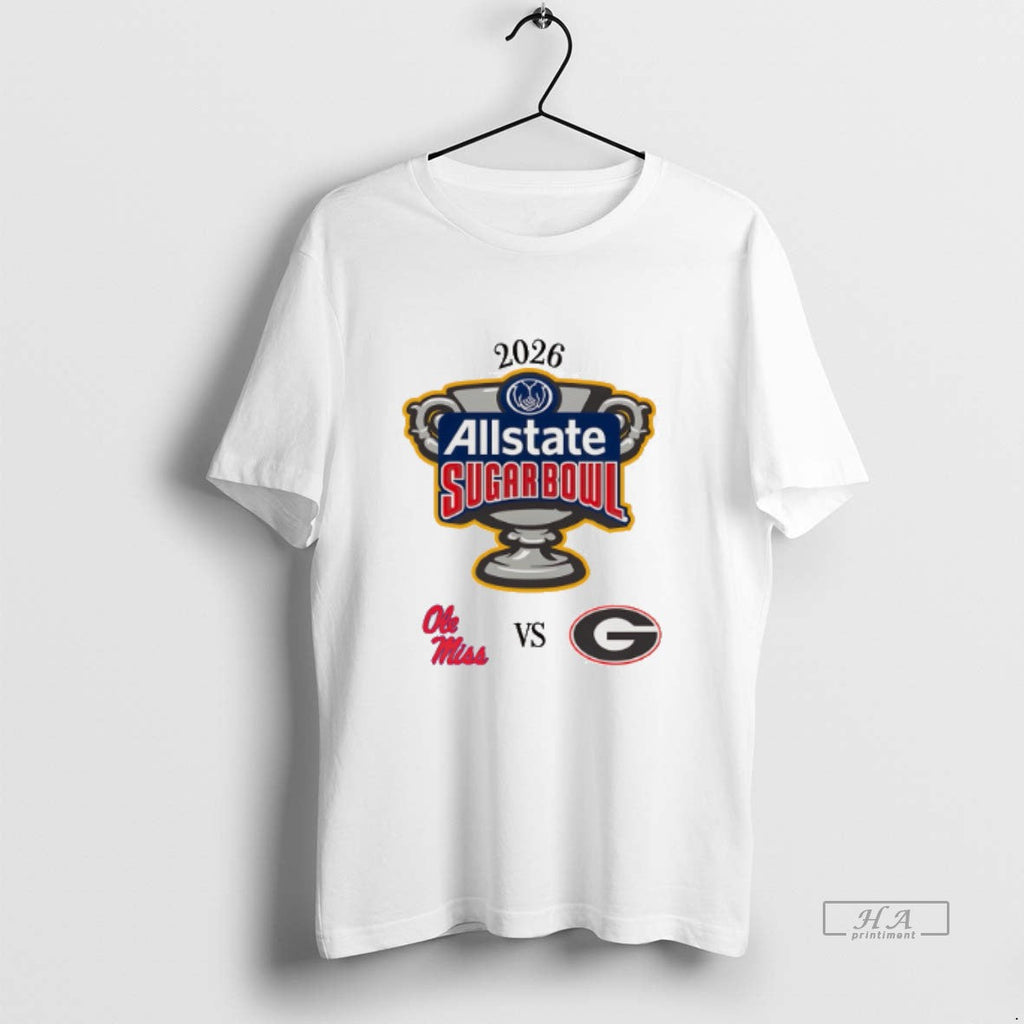 Official Allstate Sugar Bowl 2026 Ole Miss Vs Georgia - Adult & Kids T-Shirts, Sweatshirts & Hoodies apparel design preview 1