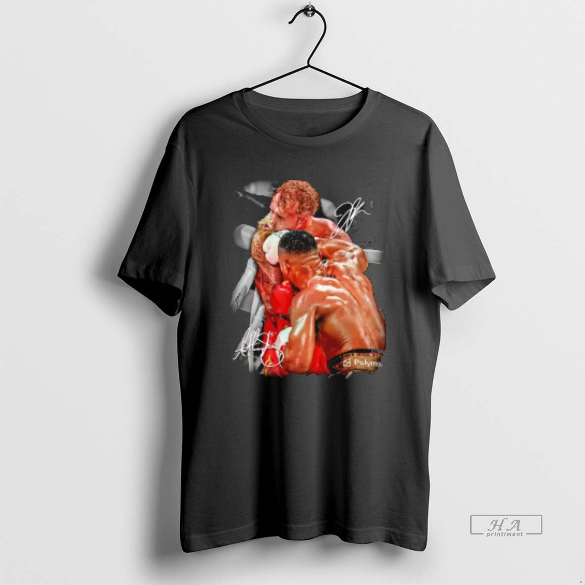 Official Anthony Joshua Vs Jake Paul Ko Signatures - Adult & Kids T-Shirts, Sweatshirts & Hoodies apparel design preview 1