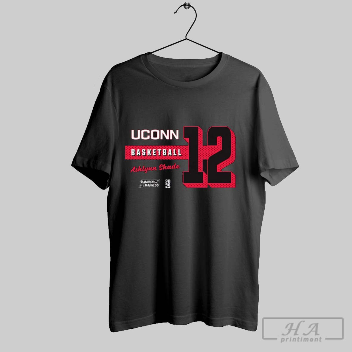 Official Ashlynn Shade Number 12 Uconn Huskies - Adult & Kids T-Shirts, Sweatshirts & Hoodies apparel design preview 1
