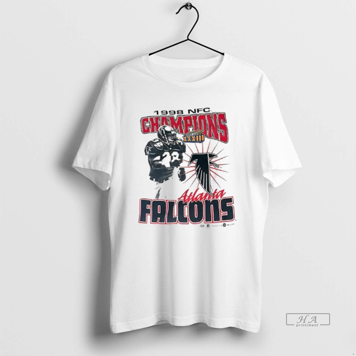 Official Atlanta Falcons 1998 Nfc Champions Vintage - Adult & Kids T-Shirts, Sweatshirts & Hoodies apparel design preview 1