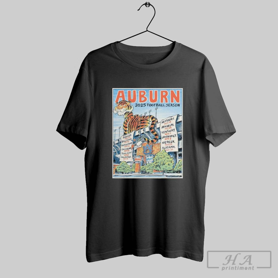 Official Auburn Tigers 2025 Season List - Adult & Kids T-Shirts, Sweatshirts & Hoodies apparel design preview 1
