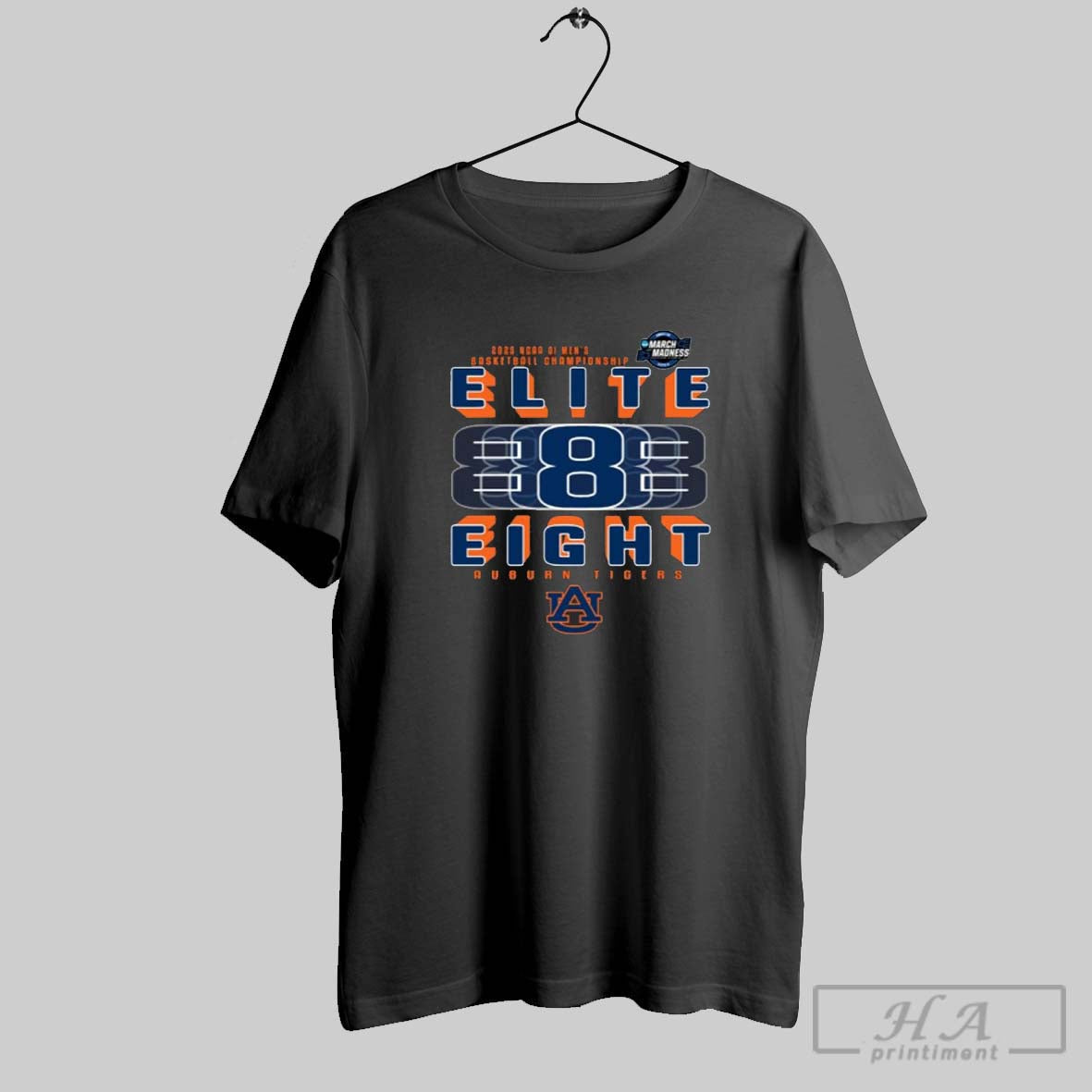 Official Auburn Tigers Elite 8 Ncaa Mens Tournament - Adult & Kids T-Shirts, Sweatshirts & Hoodies apparel design preview 1