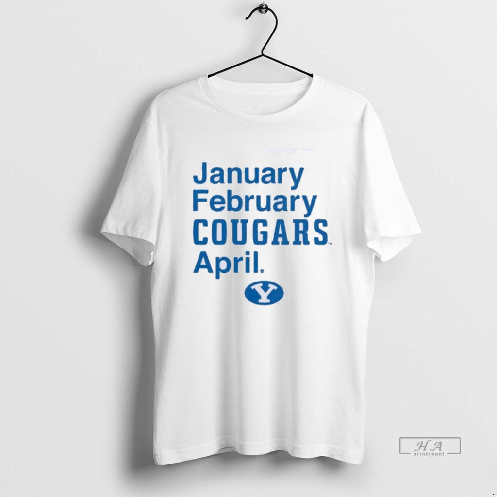 Official Byu Basketball January February Cougars - Adult & Kids T-Shirts, Sweatshirts & Hoodies apparel design preview 1