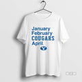 Official Byu Basketball January February Cougars - Adult & Kids T-Shirts, Sweatshirts & Hoodies apparel design preview 1