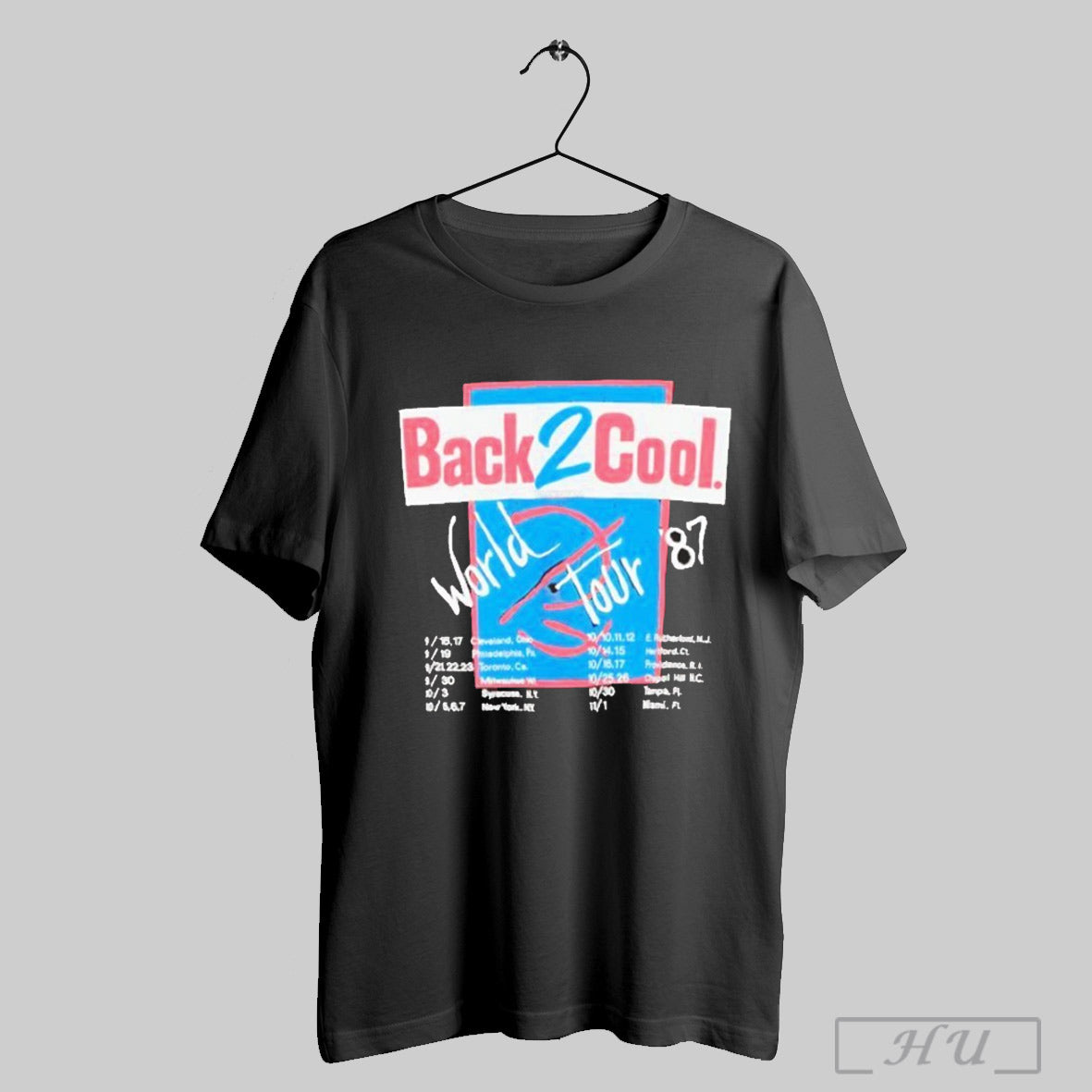 Official Back 2 Cool World Tour 1987 - Adult & Kids T-Shirts, Sweatshirts & Hoodies apparel design preview 1