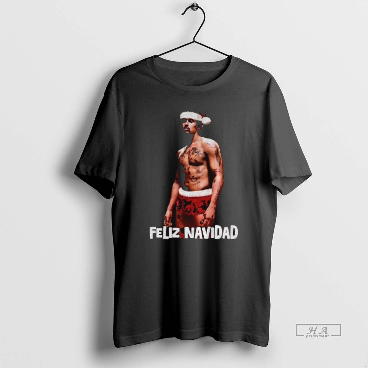 Official Bad Bunny Feliz Navidad Meme Merry - Adult & Kids T-Shirts, Sweatshirts & Hoodies apparel design preview 1