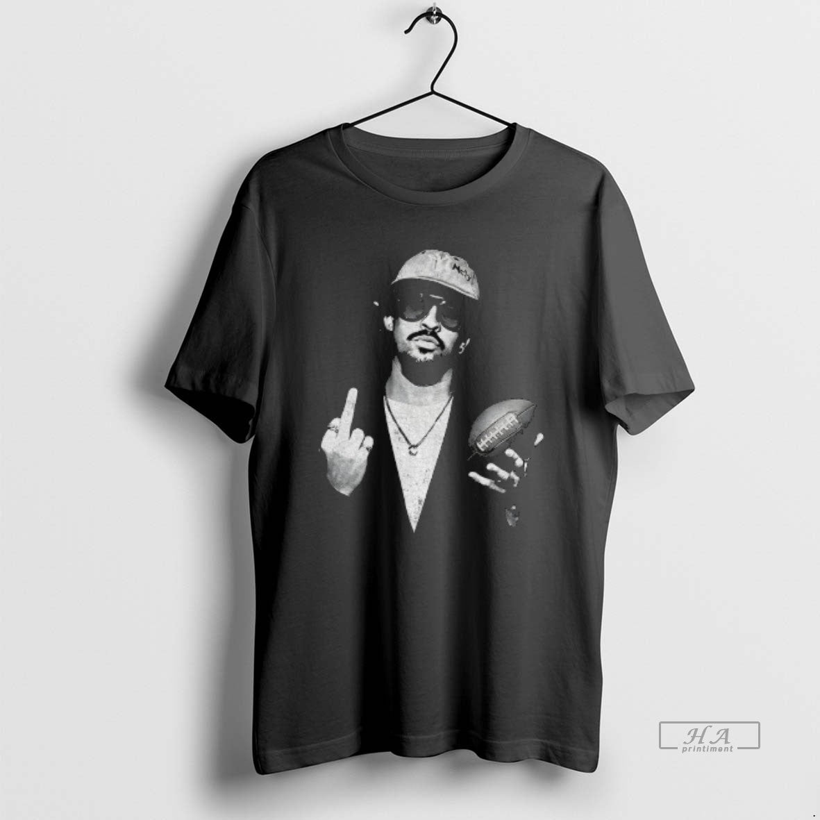 Official Bad Bunny Middle Finger Hip Hop Football - Adult & Kids T-Shirts, Sweatshirts & Hoodies apparel design preview 1