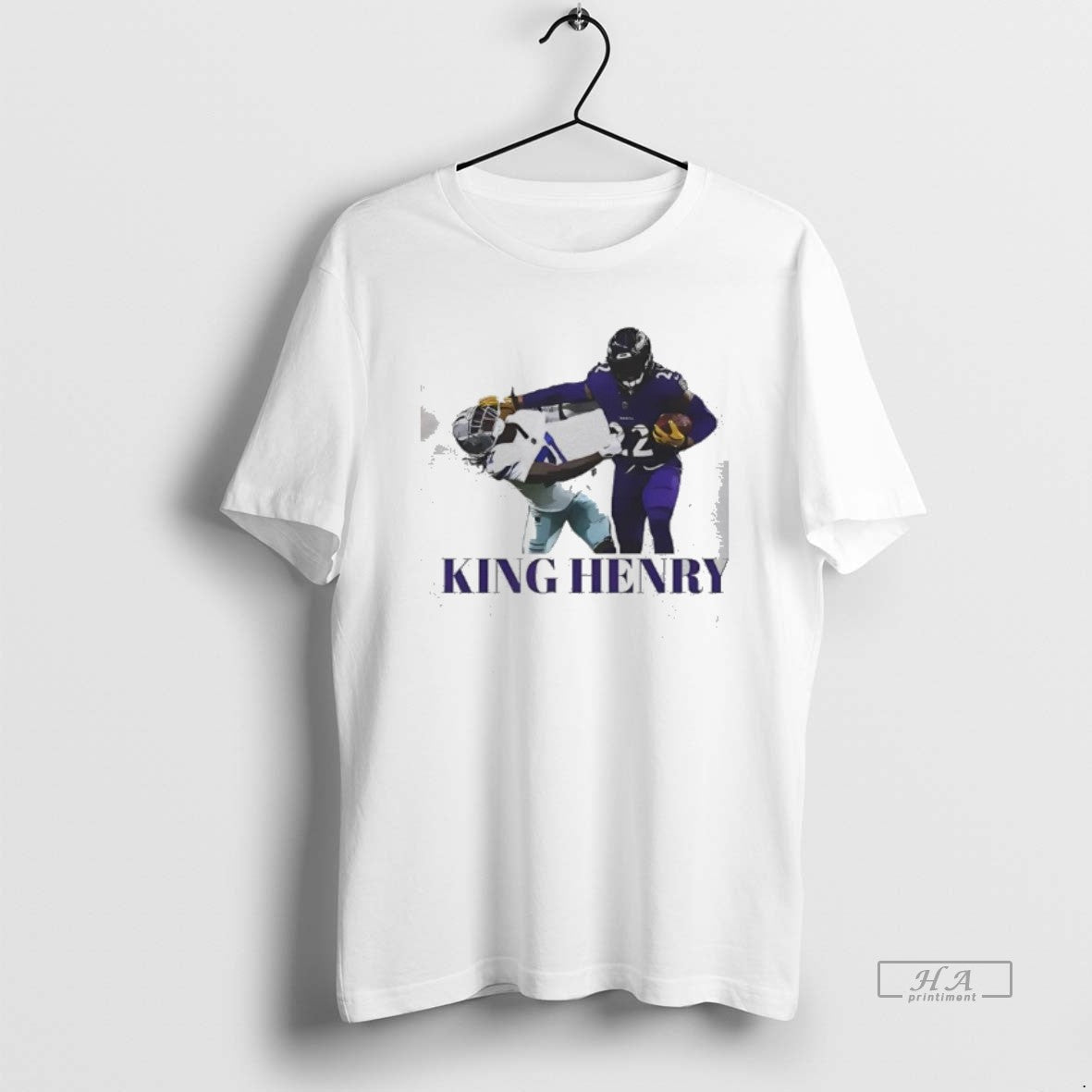 Official Baltimore Ravens Derrick Henry King - Adult & Kids T-Shirts, Sweatshirts & Hoodies apparel design preview 1