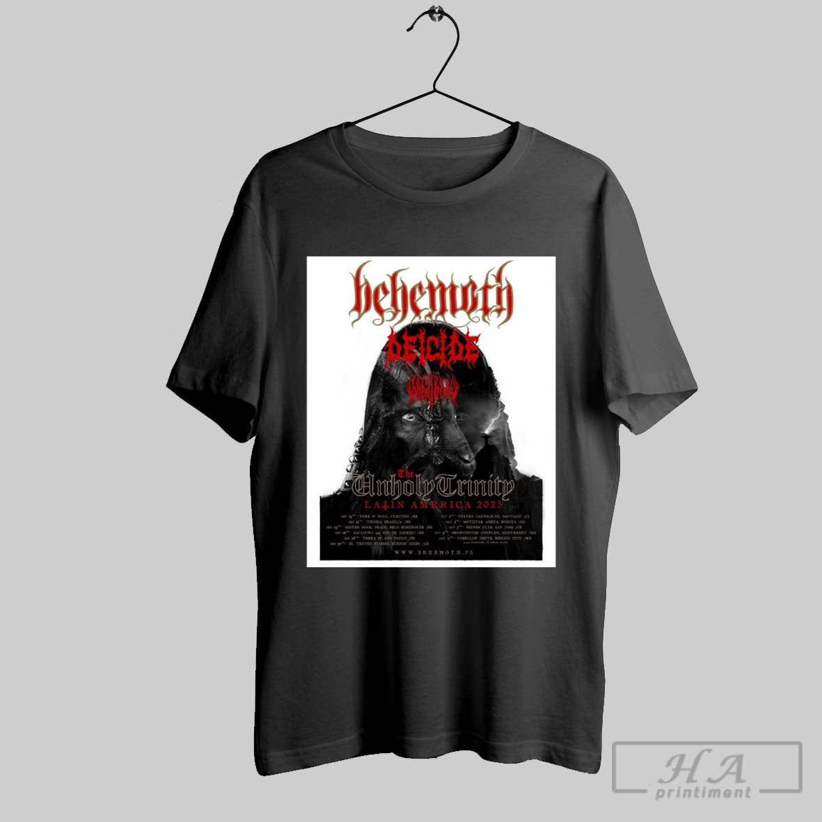 Official Behemoth The Unholy Trinity Latin America - Adult & Kids T-Shirts, Sweatshirts & Hoodies apparel design preview 1