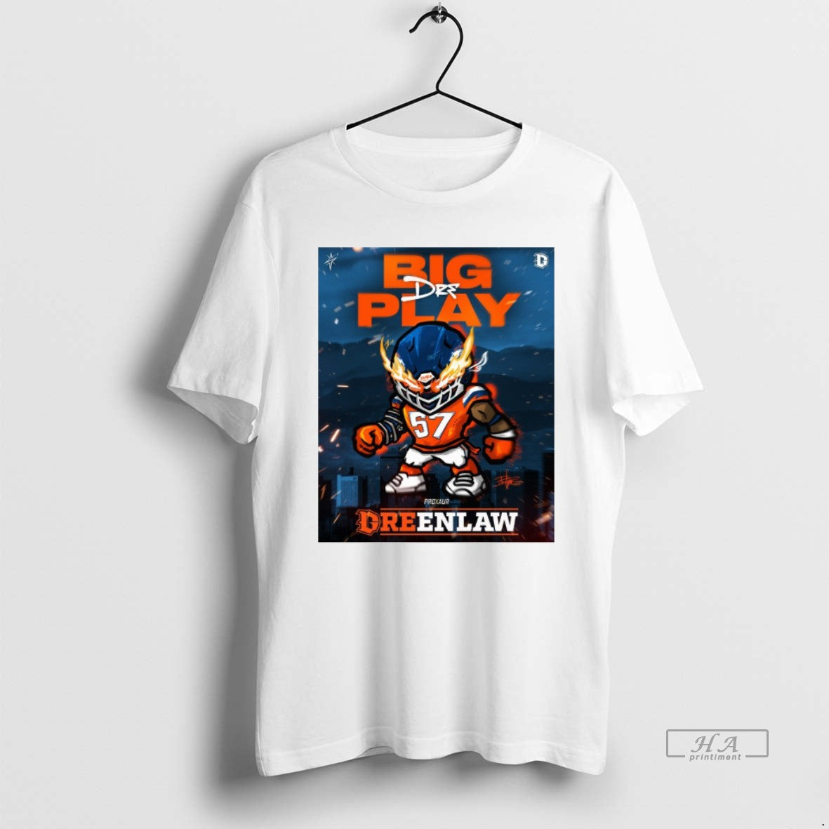 Official Big Play Dre Dreenlaw Proxaur Cartoon - Adult & Kids T-Shirts, Sweatshirts & Hoodies apparel design preview 1