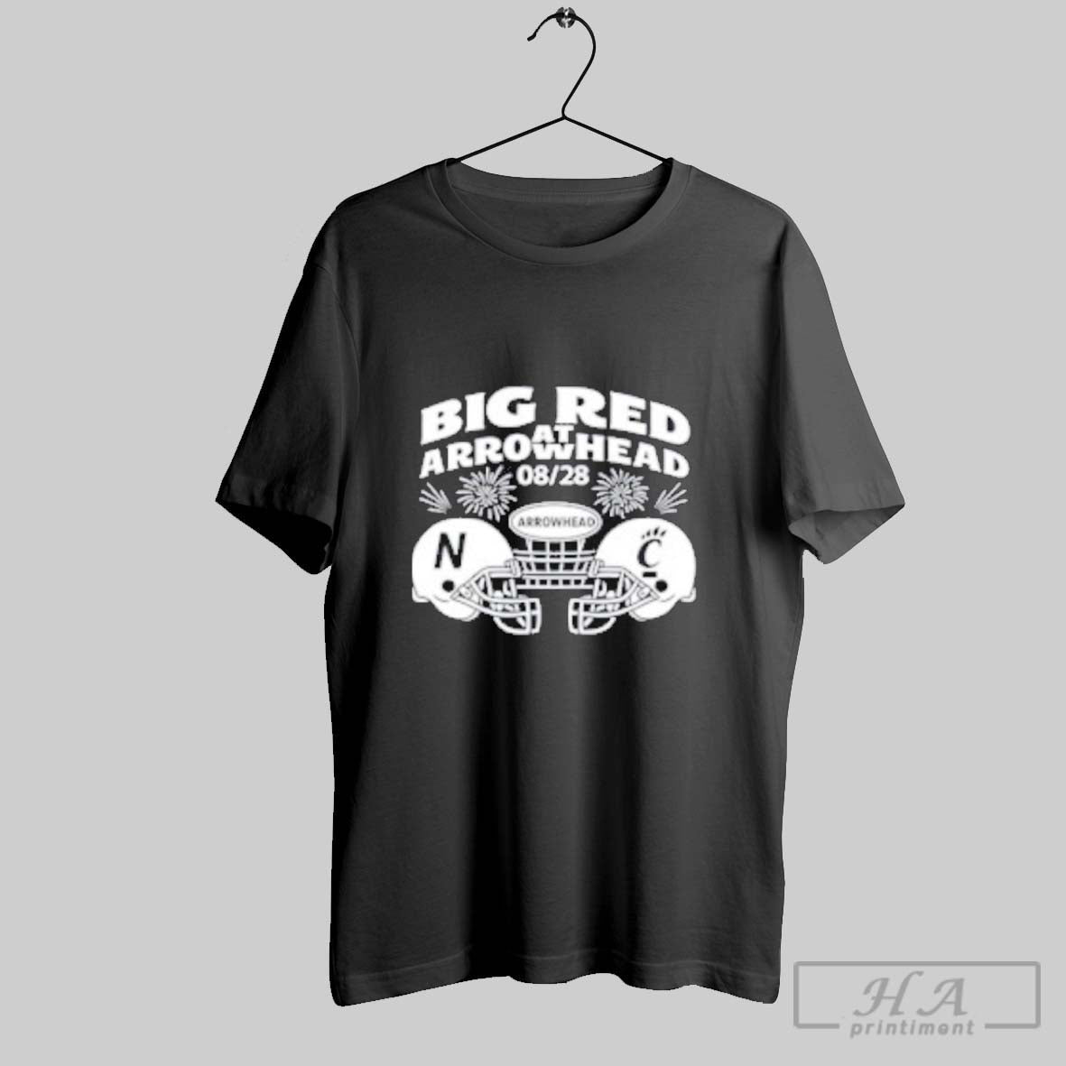 Official Big Red Arrowhead Football Nebraska Vs - Adult & Kids T-Shirts, Sweatshirts & Hoodies apparel design preview 1
