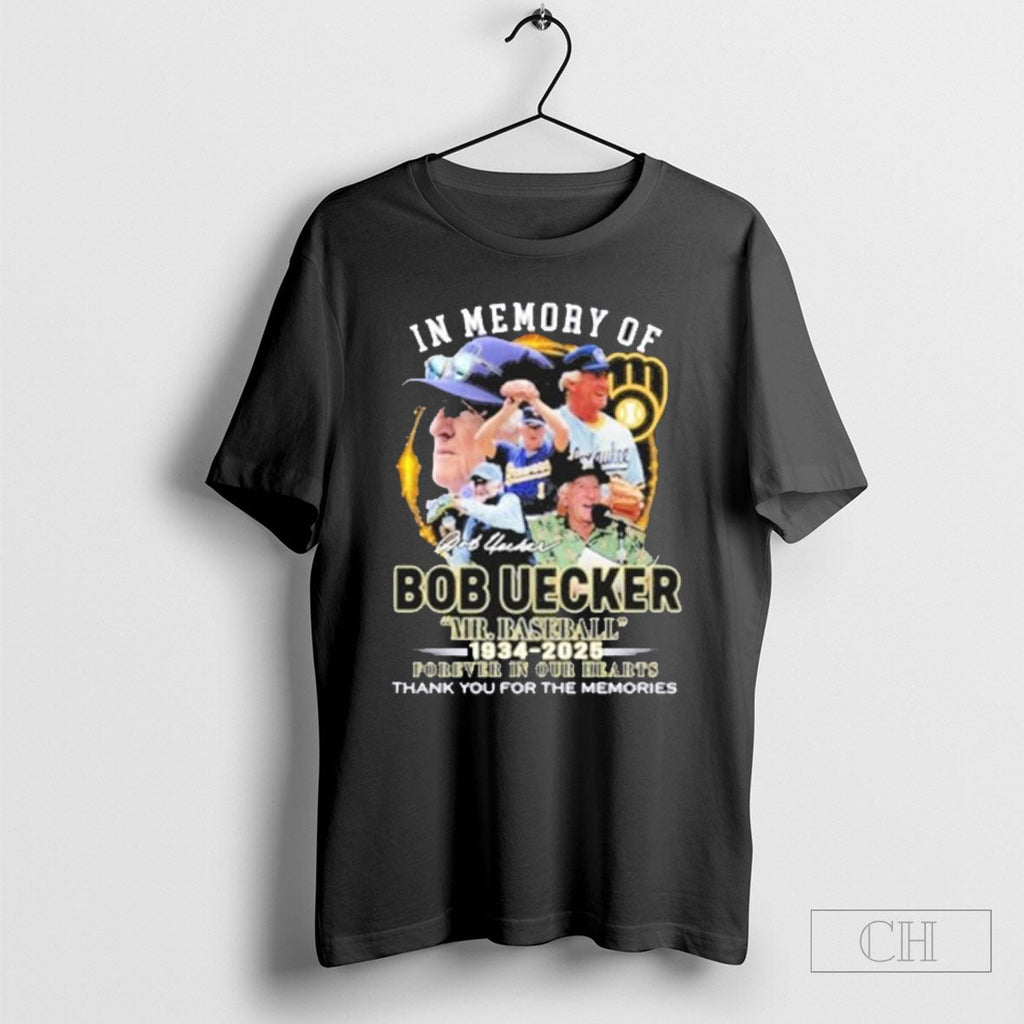 Official Bob Uecker Memorial 2025 Mr Baseball Tribute - Adult & Kids T-Shirts, Sweatshirts & Hoodies apparel design preview 1